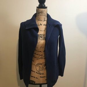 Final Sale! - Navy Blue Open front sweater